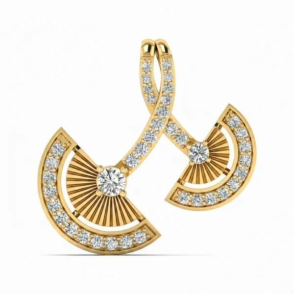 Stately Art Deco Diamond Pendant - Laboratory-Grown Diamond Pendant
