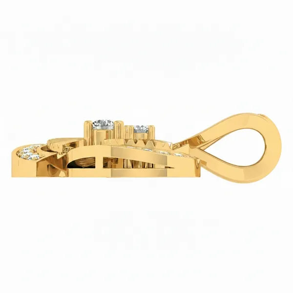 Stately Art Deco Diamond Pendant - View 3