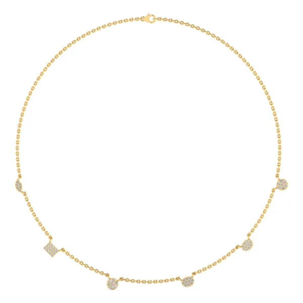 Delicate Lariat Diamond Necklace - Laboratory-Grown Diamond Necklace