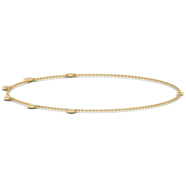 Delicate Lariat Diamond Necklace - View 2