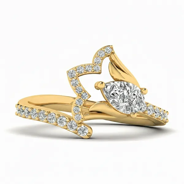 Captivating Micropave Diamond Ring - View 2