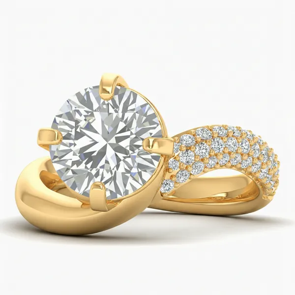 Luminous Lattice Diamond Ring - View 2