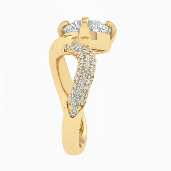 Luminous Lattice Diamond Ring - View 4