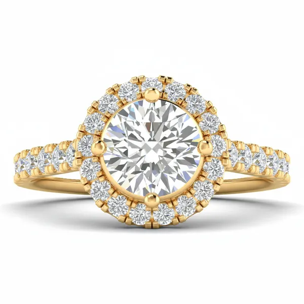 Golden Moonbeam Diamond Ring - View 2