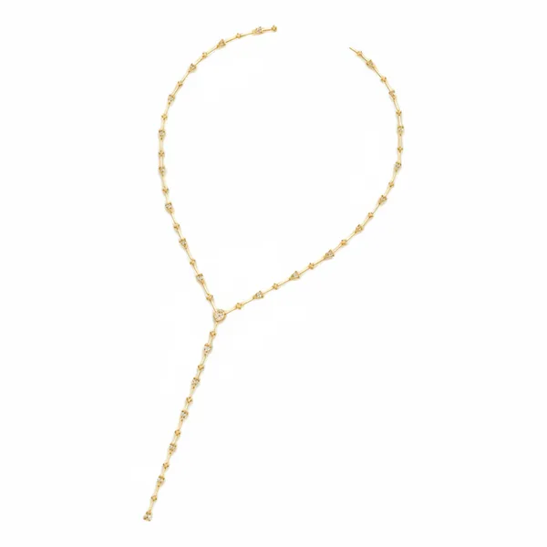 Magnificent Tassel Diamond Necklace - View 3