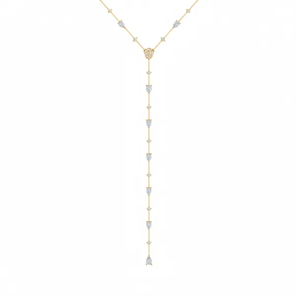 Magnificent Tassel Diamond Necklace - View 4