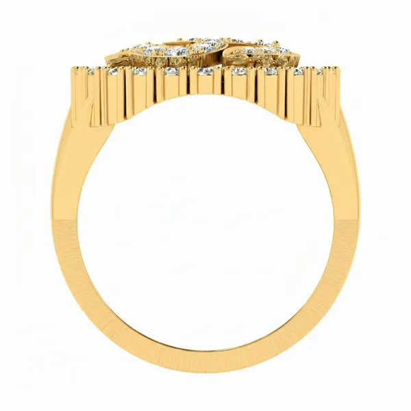 Stately Split-Shank Diamond Ring - View 3