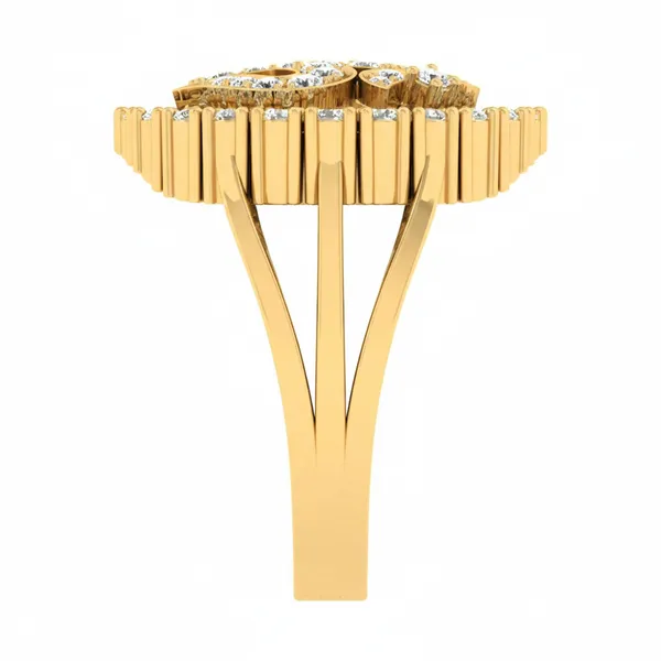 Stately Split-Shank Diamond Ring - View 4