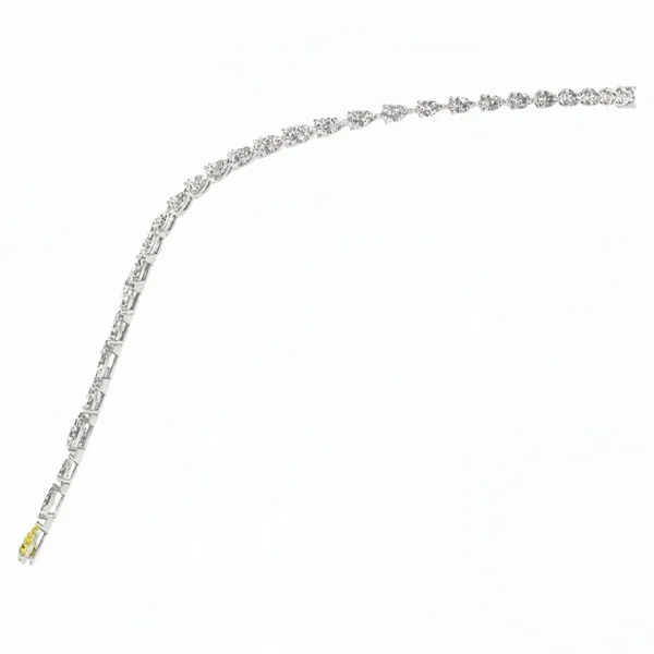 Refined Diamond-Line Diamond Necklace - View 2