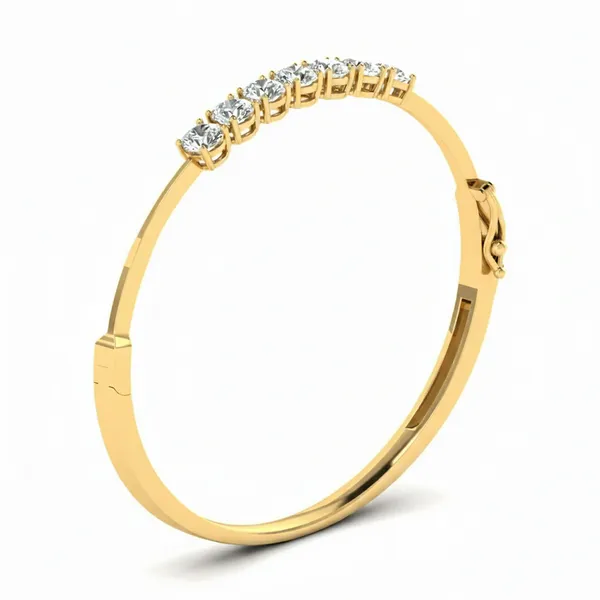 Ethereal Regal Diamond Bangle - View 2