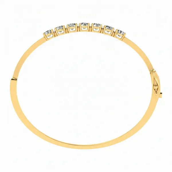 Ethereal Regal Diamond Bangle - View 3
