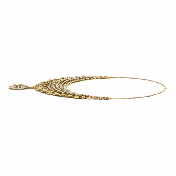 Golden Classic Diamond Necklace - View 2