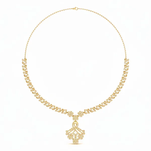 Radiant Bezel Diamond Necklace - Laboratory-Grown Diamond Necklace