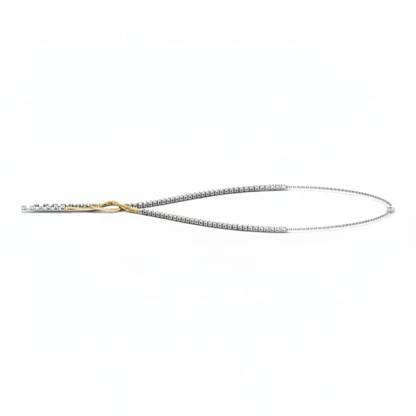 Sleek Modern Diamond Necklace - View 2