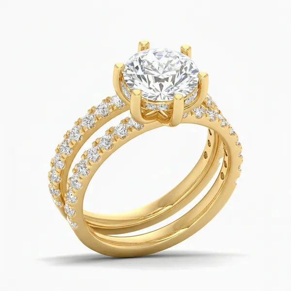 Mesmerizing Accent Diamond Ring - Laboratory-Grown Diamond Ladies Ring