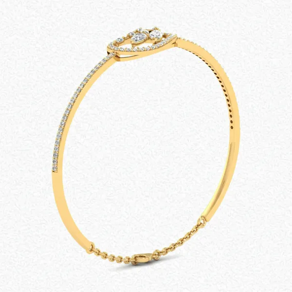 Sleek Signature Diamond Bangle - View 2