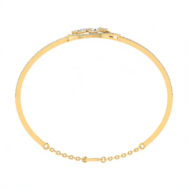 Sleek Signature Diamond Bangle - View 3
