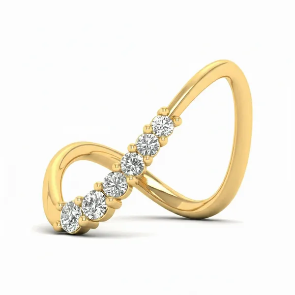 Statuesque Moonbeam Diamond Ring - View 2