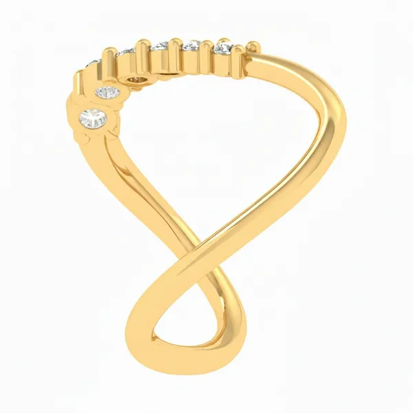 Statuesque Moonbeam Diamond Ring - View 4