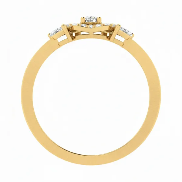 Ornate Accent Diamond Ring - View 3
