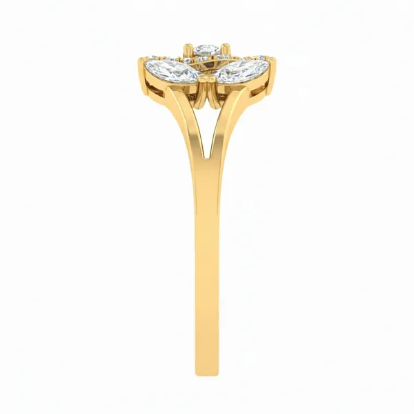 Ornate Accent Diamond Ring - View 4