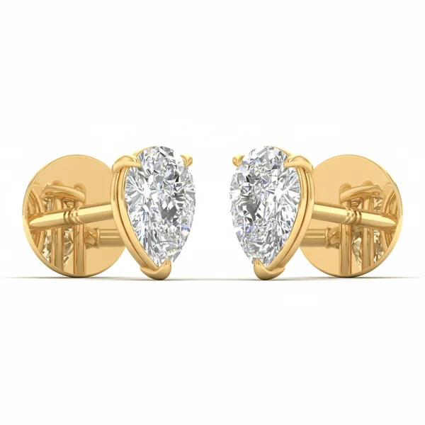 The Quintessa Magnolia Single Diamond Studs - View 2