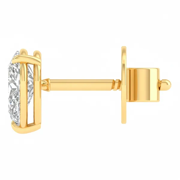 The Quintessa Magnolia Single Diamond Studs - View 3