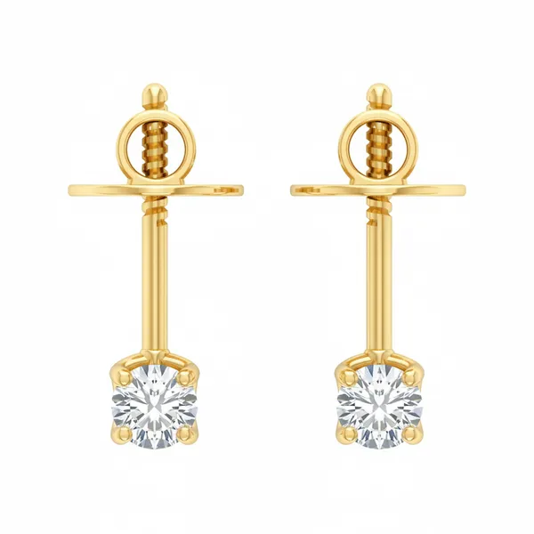 The Quintessa Magnolia Single Diamond Studs - View 4