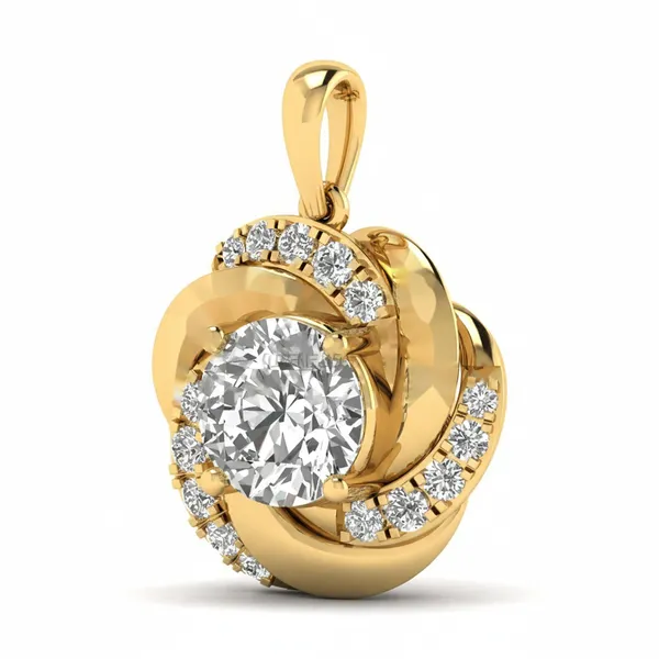 Splendid Celtic Diamond Pendant - View 2