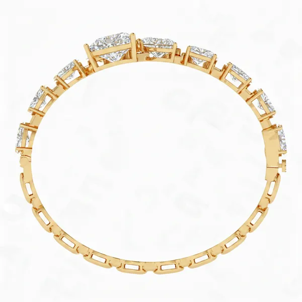 Lustrous Garden Diamond Bangle - View 3