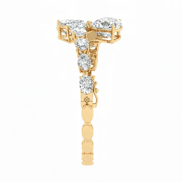 Lustrous Garden Diamond Bangle - View 4