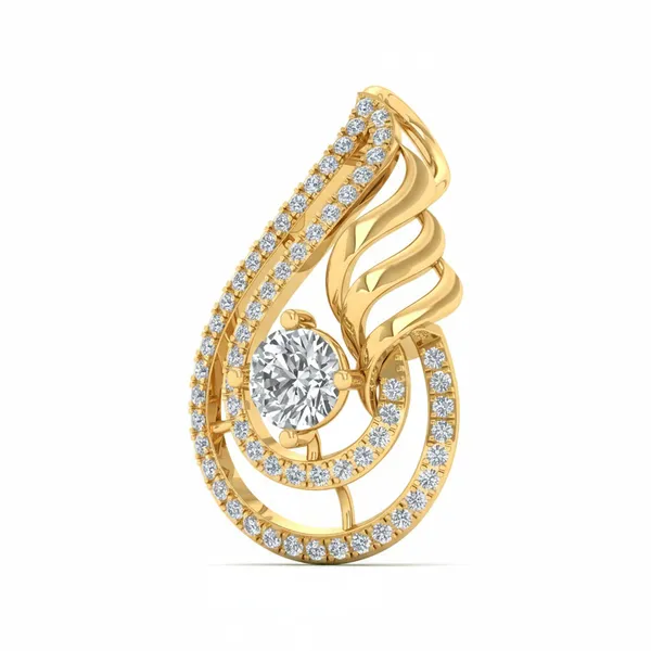 Resplendent Cascade Diamond Pendant - View 2