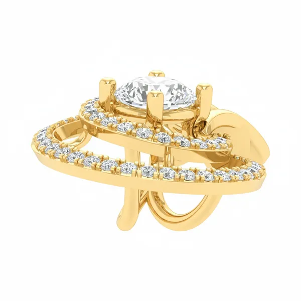 Resplendent Cascade Diamond Pendant - View 4