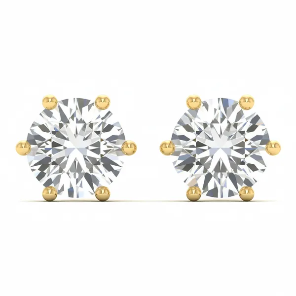 Sfavillante Snowflake Solitaire Earrings - Laboratory-Grown Diamond Earrings