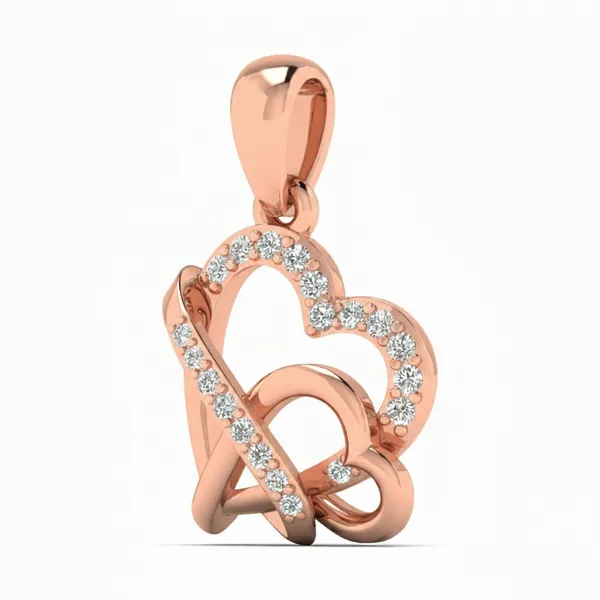 Bespoke Lotus Diamond Pendant - View 2
