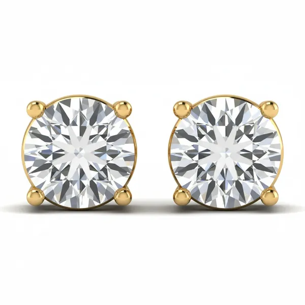 Regalia Single Diamond Studs - Laboratory-Grown Diamond Earrings