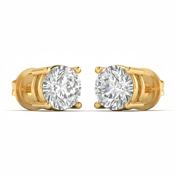 Regalia Single Diamond Studs - View 2