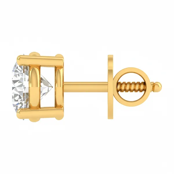 Regalia Single Diamond Studs - View 3