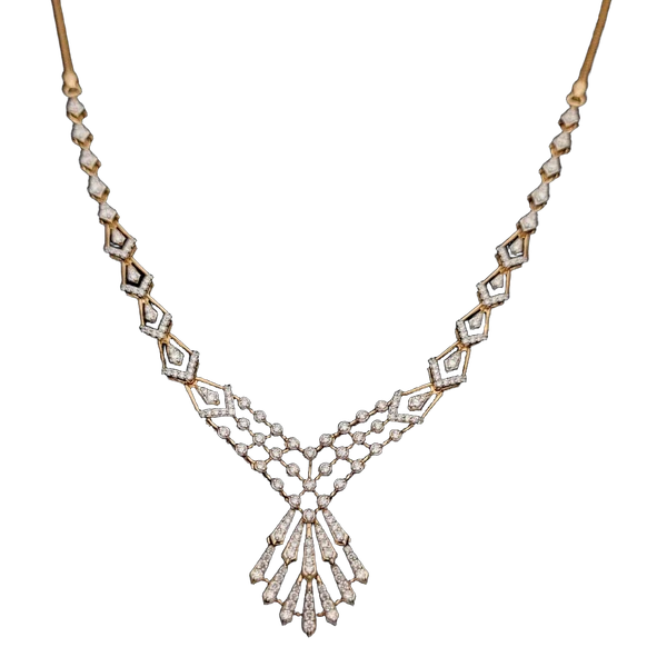 Graceful Crest Diamond Necklace - Laboratory-Grown Diamond Necklace