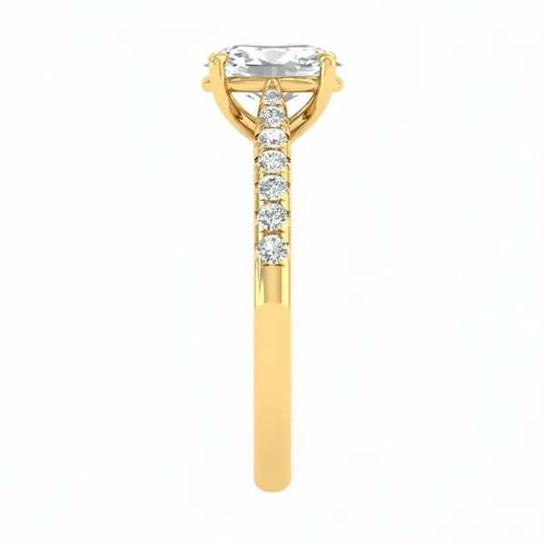 Chic Split-Shank Diamond Ring - View 4