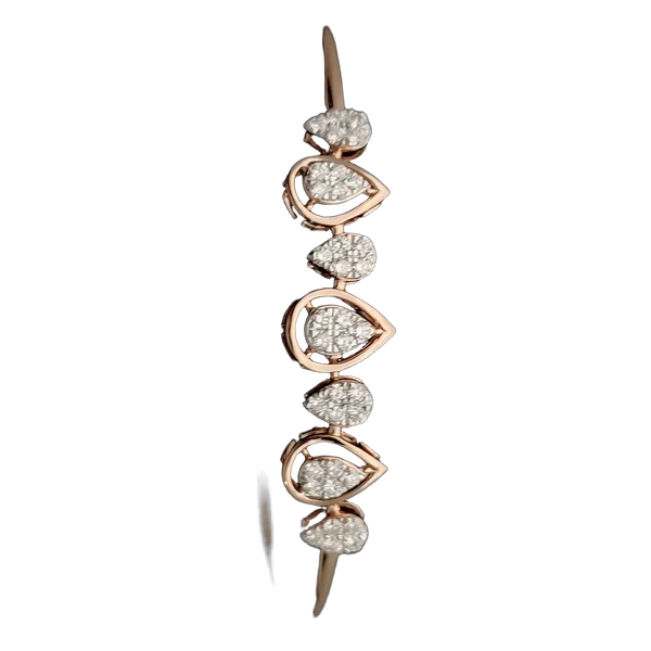 Graceful Cascade Diamond Kada - Laboratory-Grown Diamond Kada