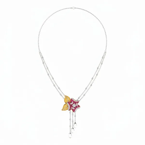 Gleaming Starlight Diamond Necklace - Laboratory-Grown Diamond Necklace