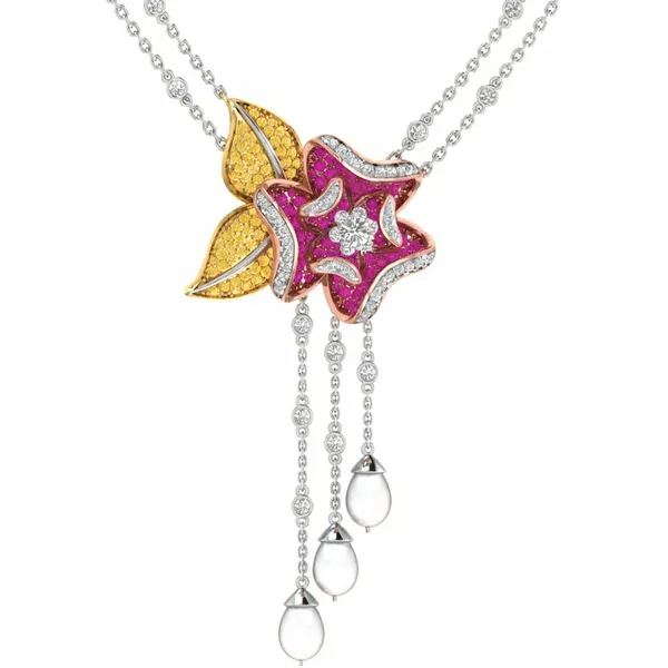 Gleaming Starlight Diamond Necklace - View 4