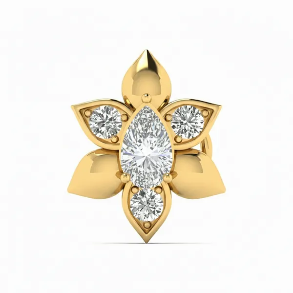 Vivid Cluster Diamond Nosepin - Laboratory-Grown Diamond Nose Pin