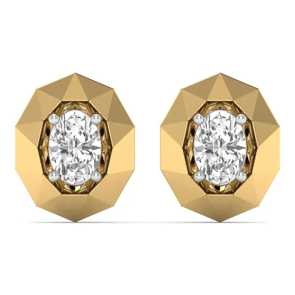 Delfina Solo Stone Earrings - Laboratory-Grown Diamond Earrings