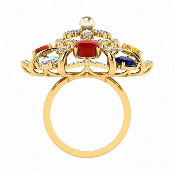 Harmonious Bypass Diamond Ring - View 3