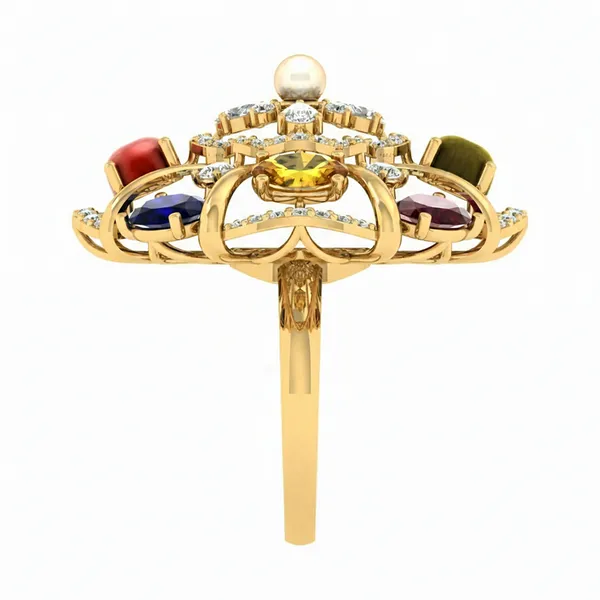 Harmonious Bypass Diamond Ring - View 4