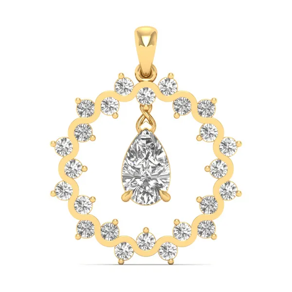 Luxurious Halo Diamond Pendant - Laboratory-Grown Diamond Pendant