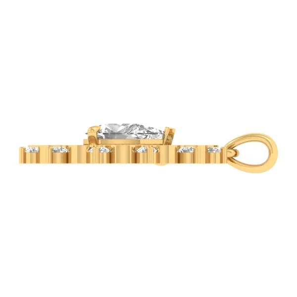 Luxurious Halo Diamond Pendant - View 3
