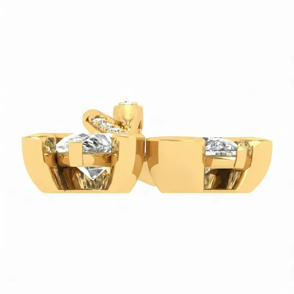 Vivid Sunburst Diamond Pendant - View 4
